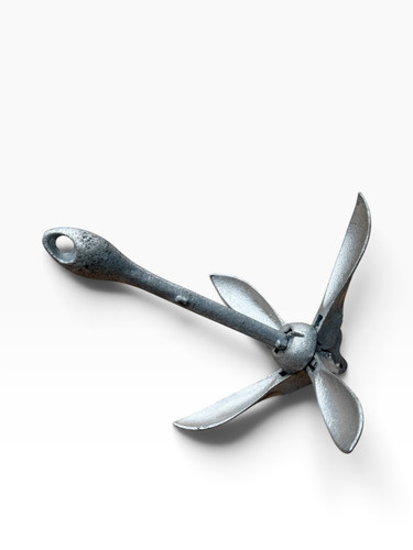 Folding grapnel anchor - folding,